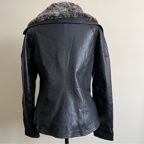 y2k danier leather insulated faux fur jacket - Picture 5 of 16